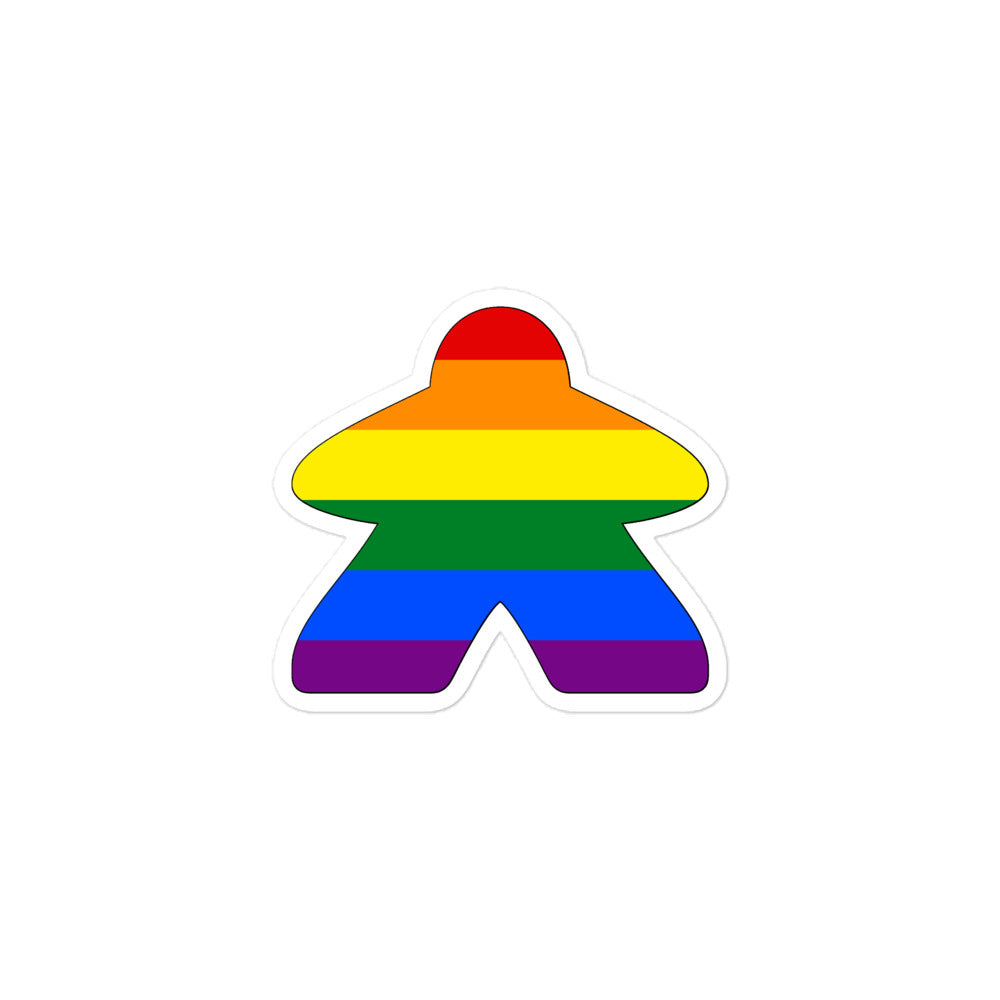 Rainbow Meeple Sticker