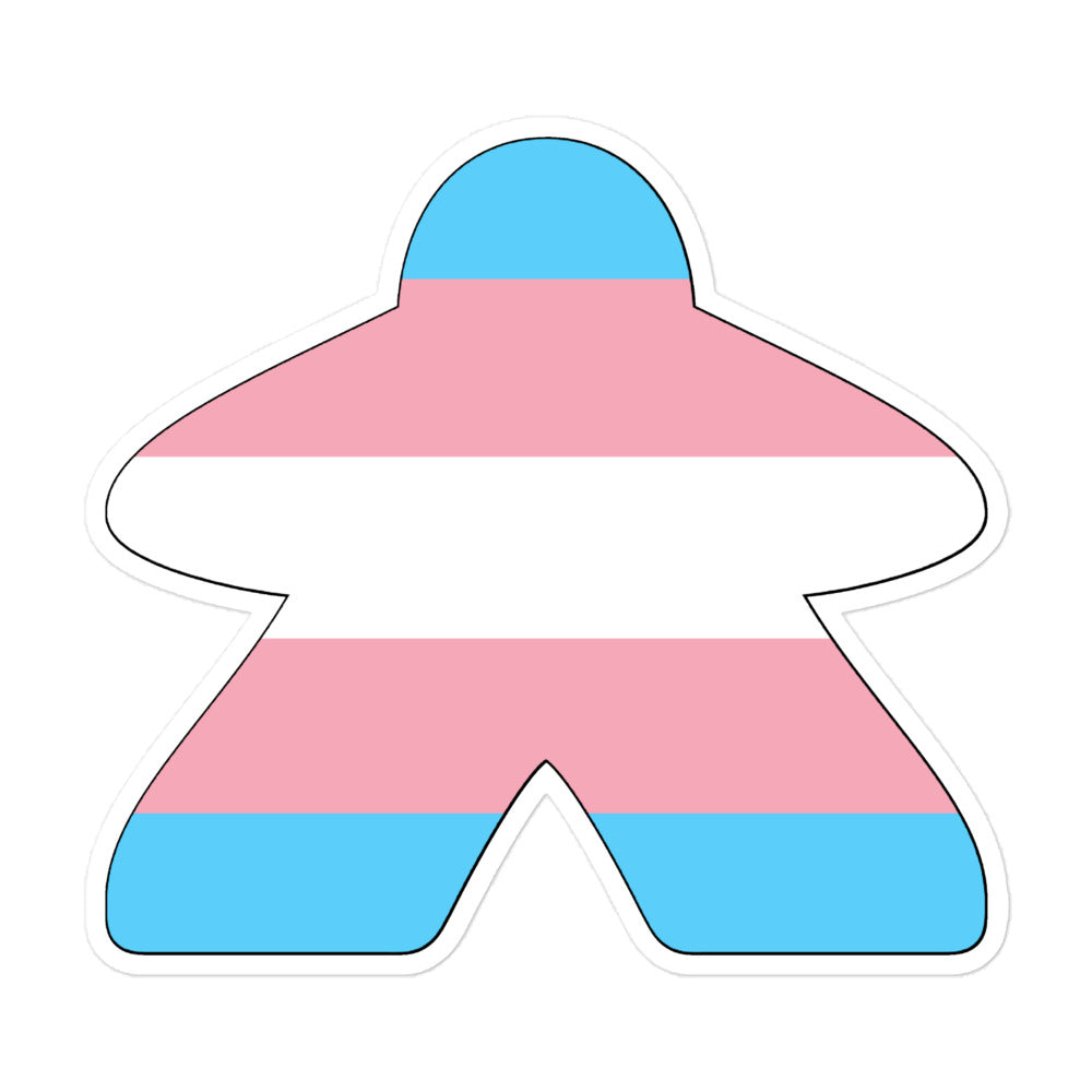 Transgender Flag Meeple Sticker