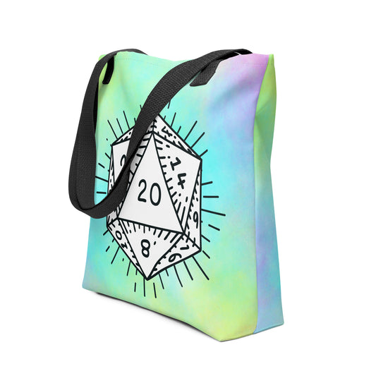 D20 Tie-Dye Tote Bag
