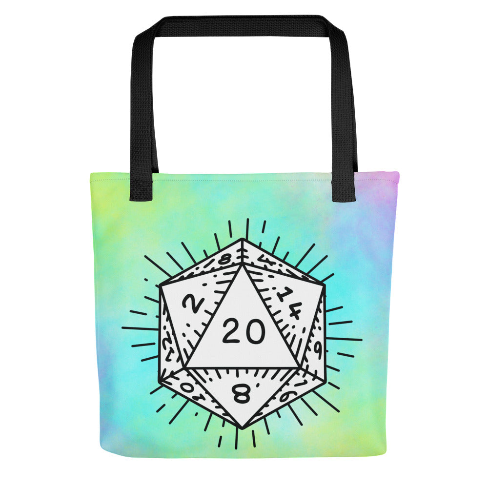 D20 Tie-Dye Tote Bag