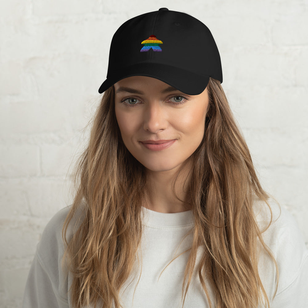 Pride Meeple Dad Hat