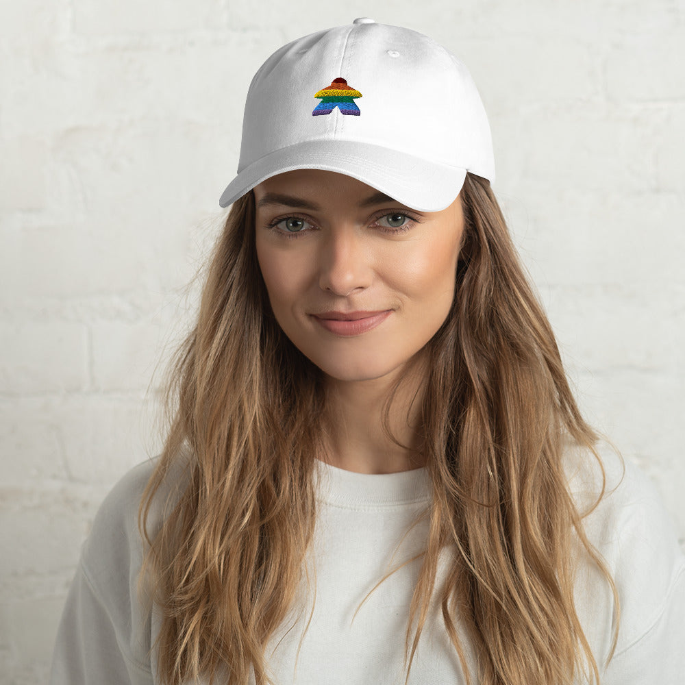 Pride Meeple Dad Hat
