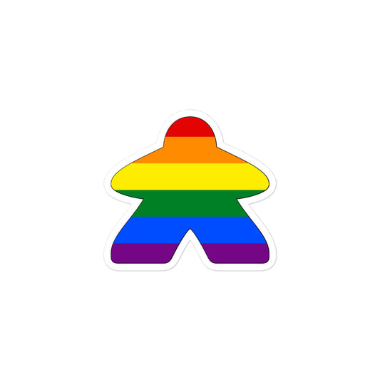 Pride Flag Meeple Sticker