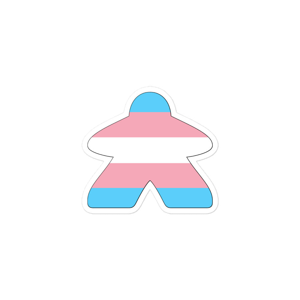 Transgender Flag Meeple Sticker