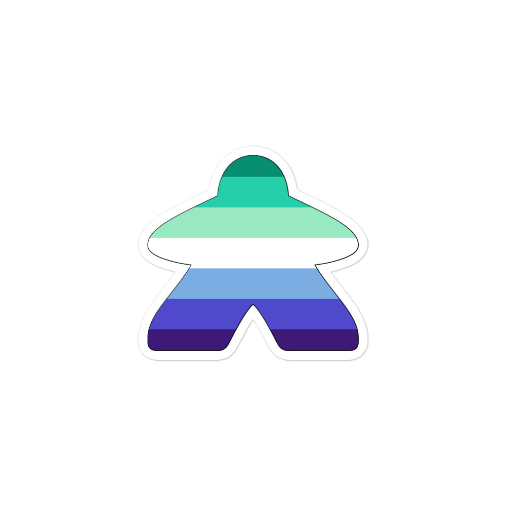 Gay Flag Meeple Sticker