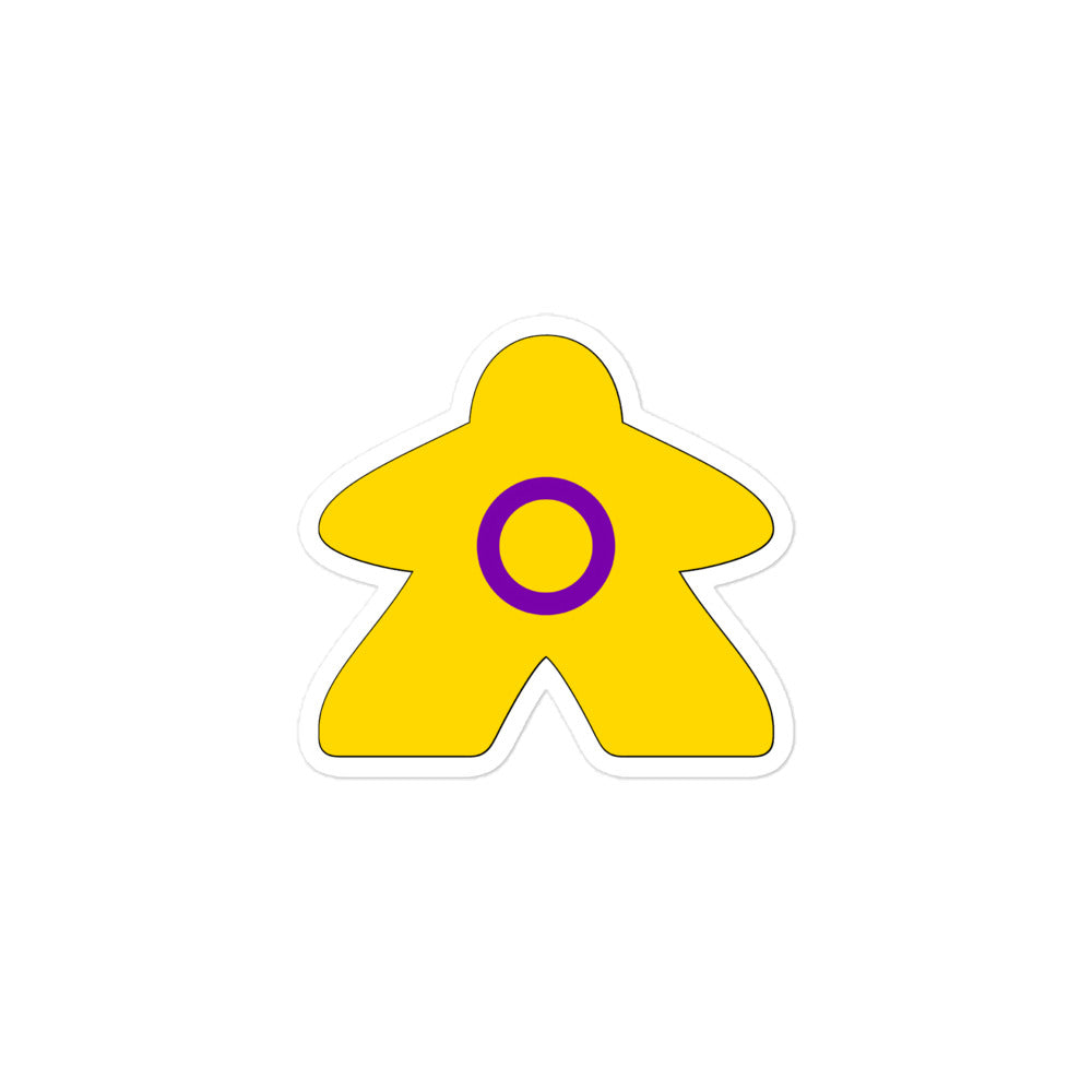 Intersex Flag Meeple Sticker