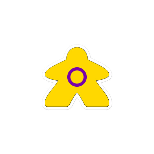 Intersex Flag Meeple Sticker