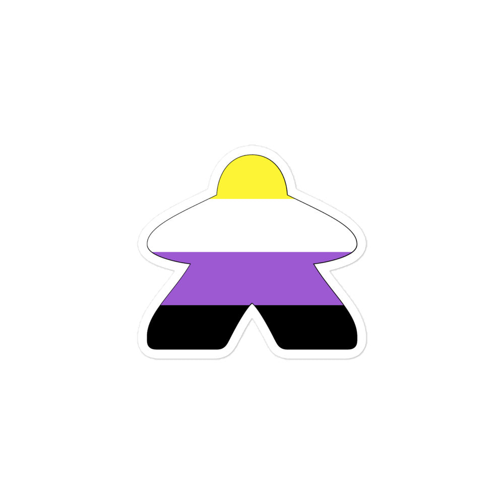 Non-binary Flag Meeple Sticker