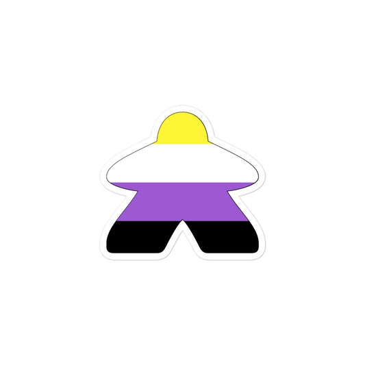 Non-binary Flag Meeple Sticker
