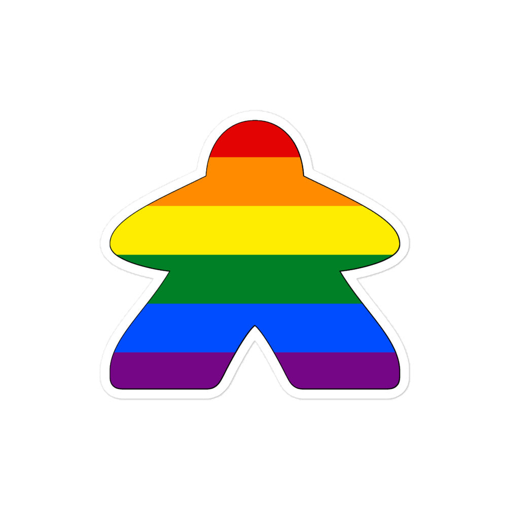 Pride Flag Meeple Sticker