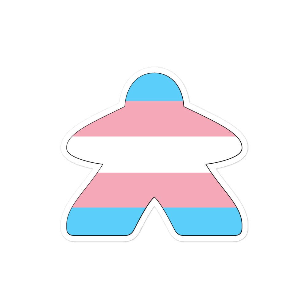 Transgender Flag Meeple Sticker