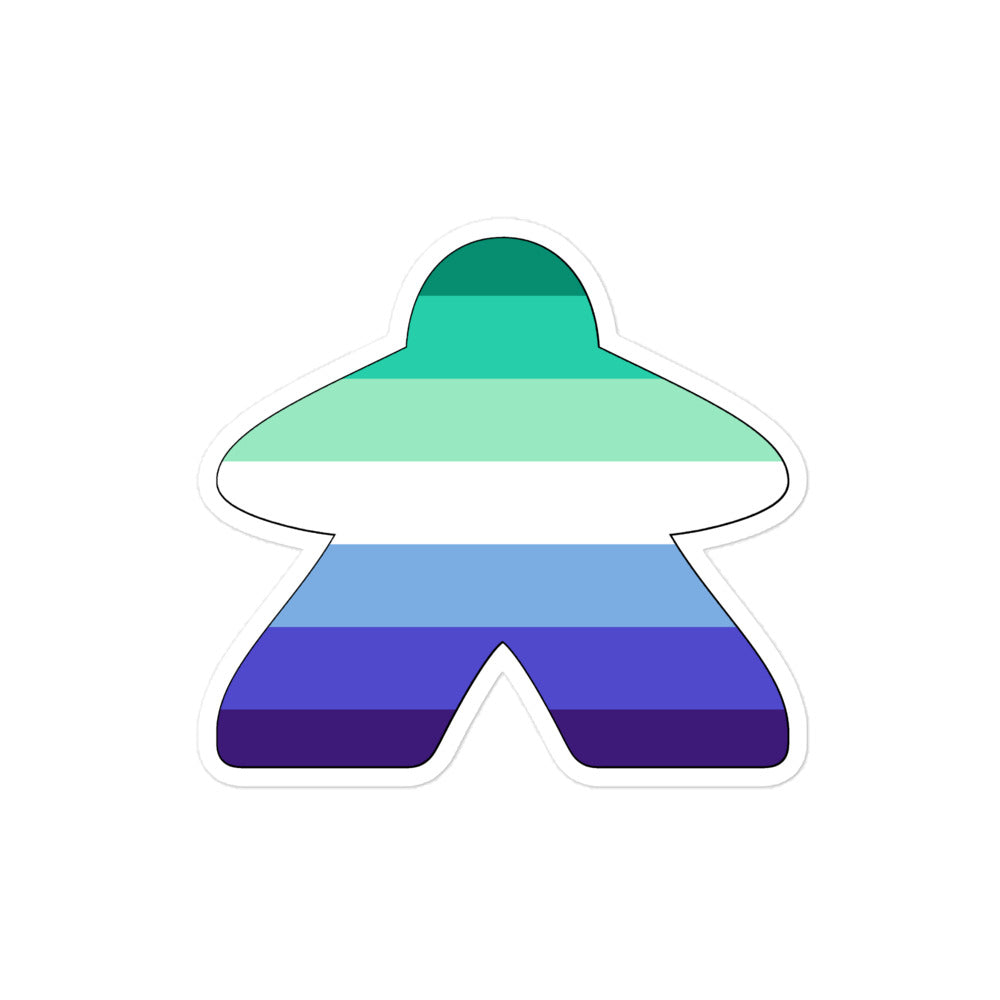 Gay Flag Meeple Sticker