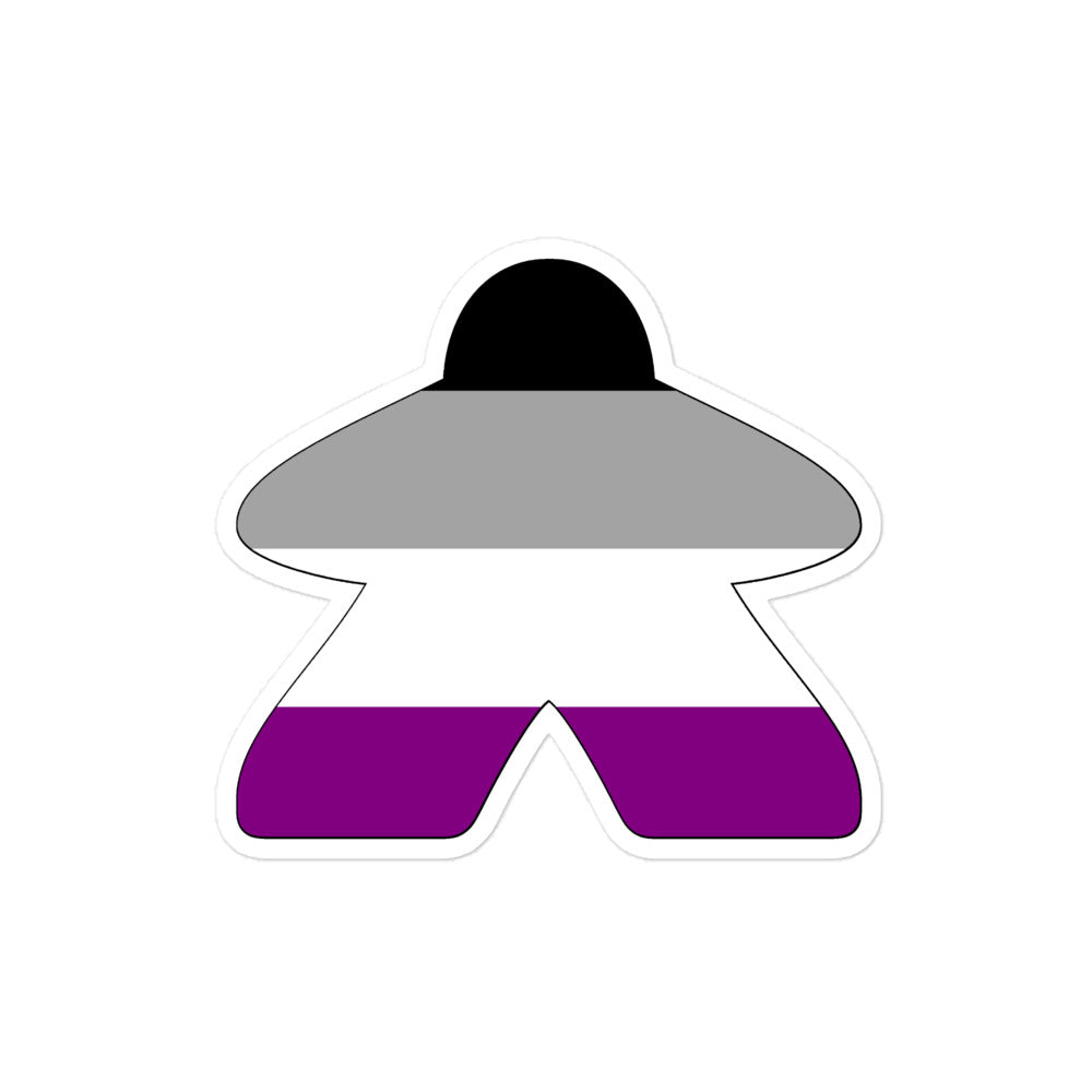 Asexual Flag Meeple Sticker