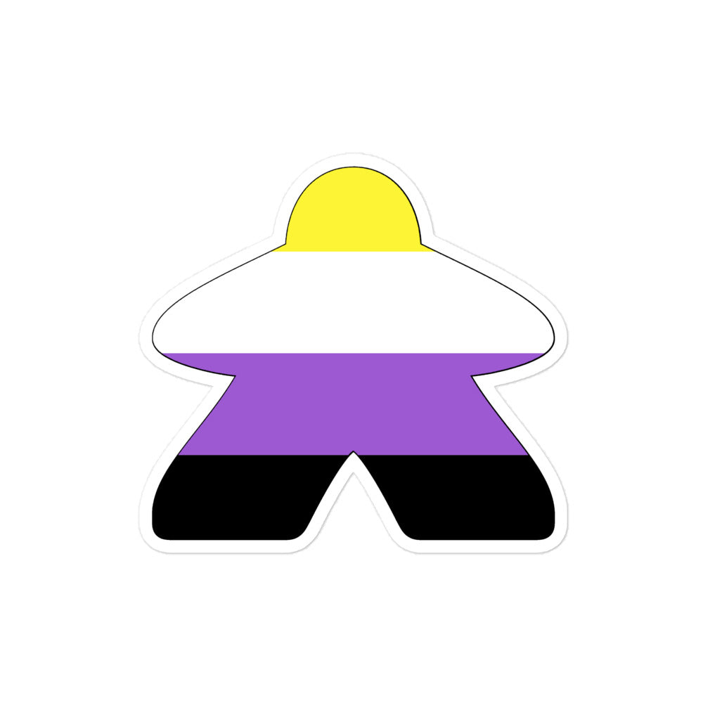 Non-binary Flag Meeple Sticker