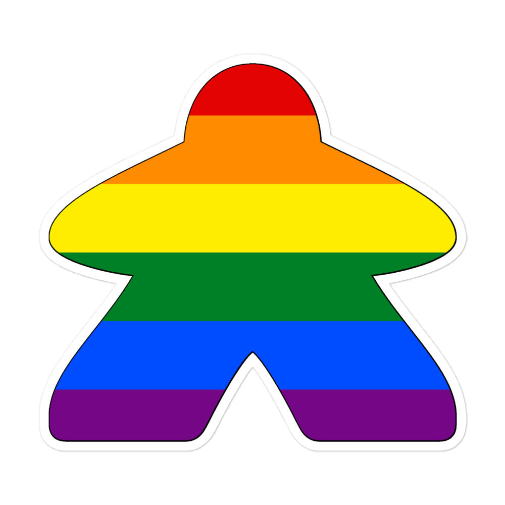 Pride Flag Meeple Sticker
