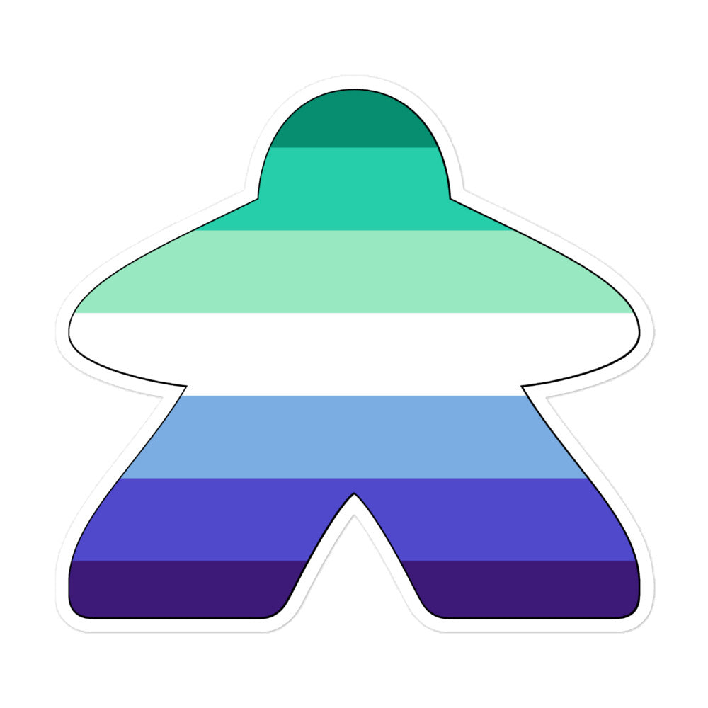 Gay Flag Meeple Sticker