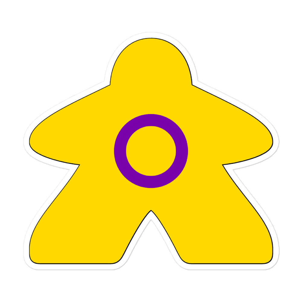 Intersex Flag Meeple Sticker