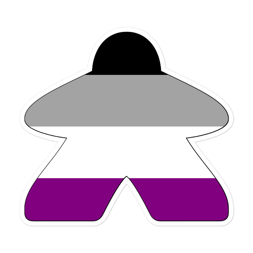 Asexual Flag Meeple Sticker