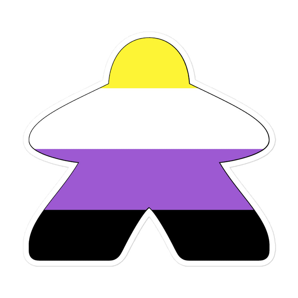 Non-binary Flag Meeple Sticker