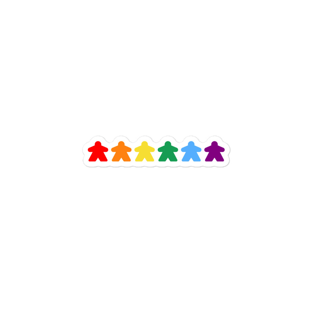 Rainbow Meeple Sticker