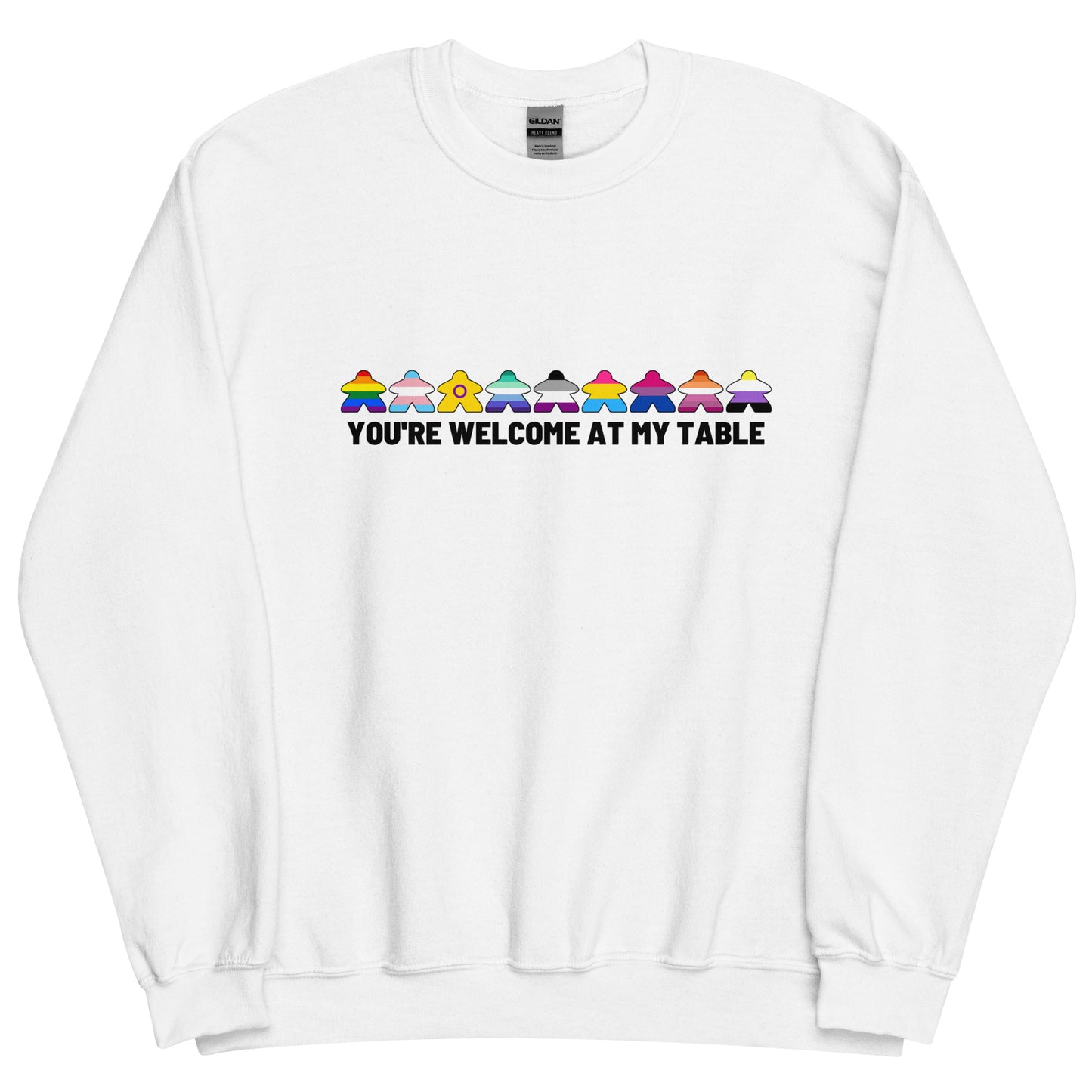 "You're Welcome At My Table" White Sweater