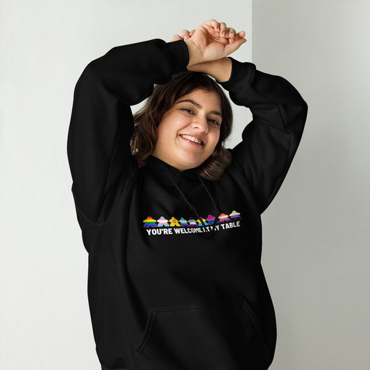 "You're Welcome At My Table" Black Hoodie